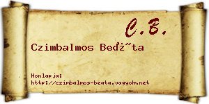 Czimbalmos Beáta névjegykártya